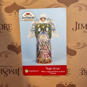 Jim Shore Night Divine Angel with Nativity Scene